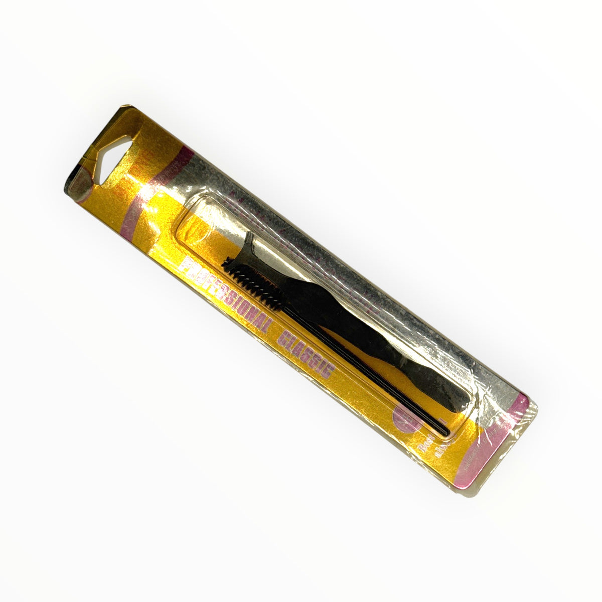 PINZA PARA PESTAÑAS PUNTO A PUNTO CON CEPILLO - NEGRO